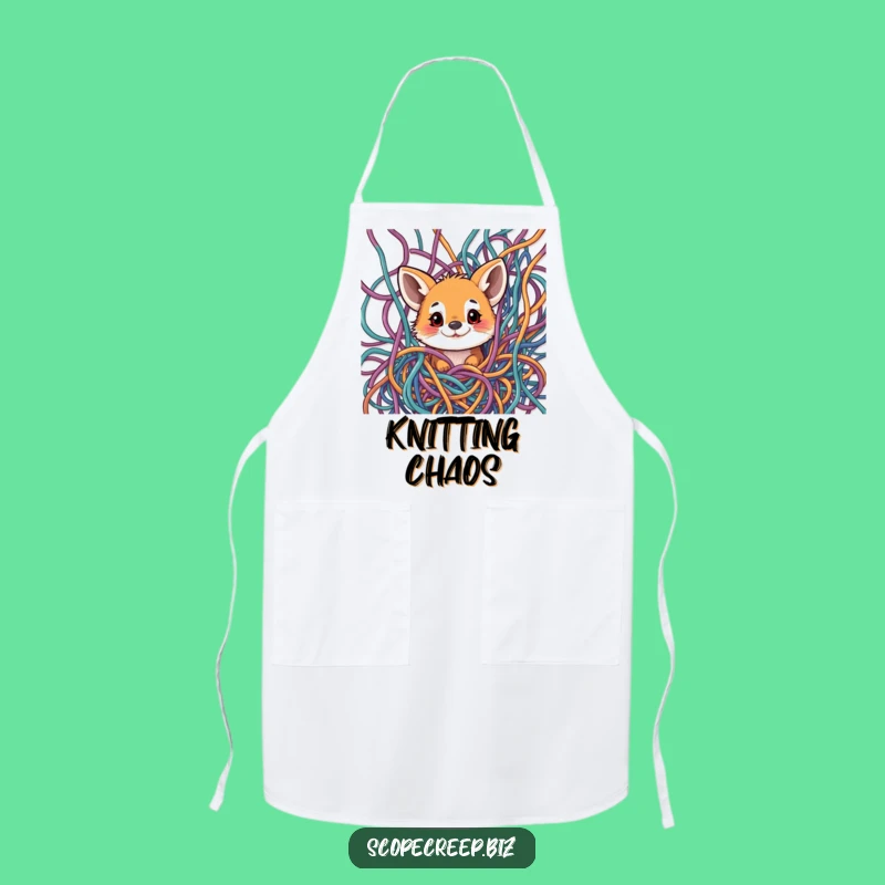 Funny Animal Thread Apron: Hilarious Gift for Crafty Kitchen Adventures