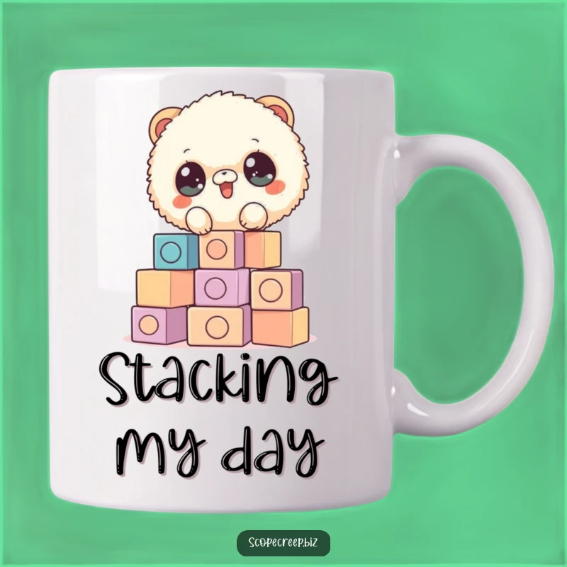 Funny Fluffy Animal Mug: Joyful Stacking Humor Gift
