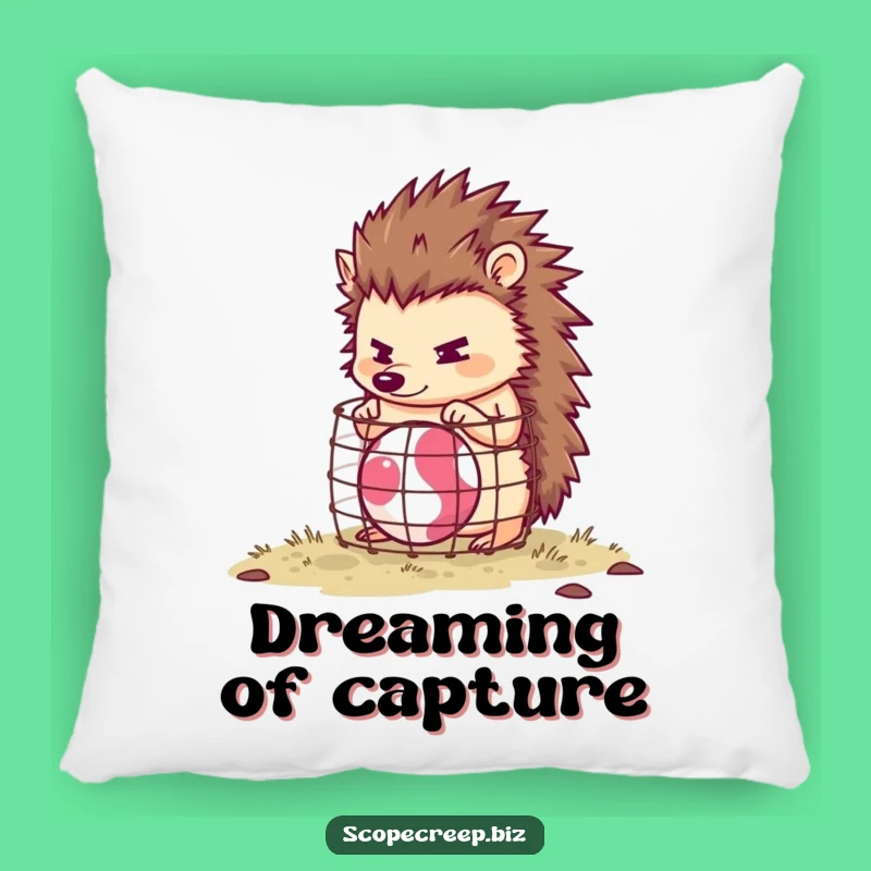 Funny Hedgehog Effort Pillow: Comfy & Hilarious Accent for Your Space