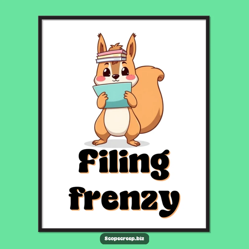 Funny Squirrel Paper Art Print: Hilarious Digital Download for Instant Joy