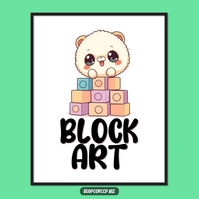 Funny Fluffy Animal Digital Art: Instant Joyful Stacking Art