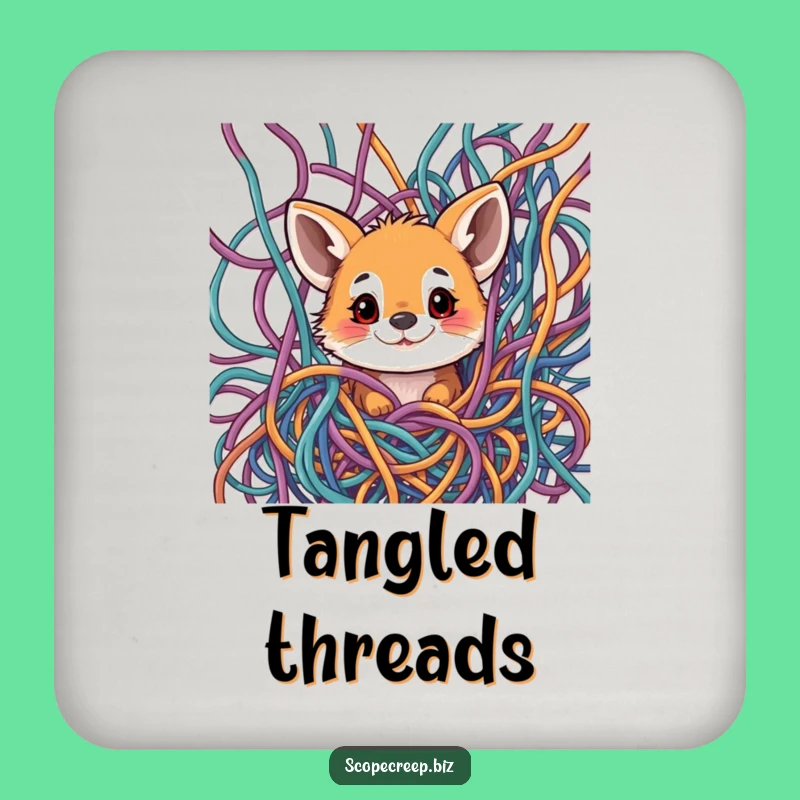 Funny Animal Thread Coaster: Hilarious Gift to Protect Surfaces with Curiosity