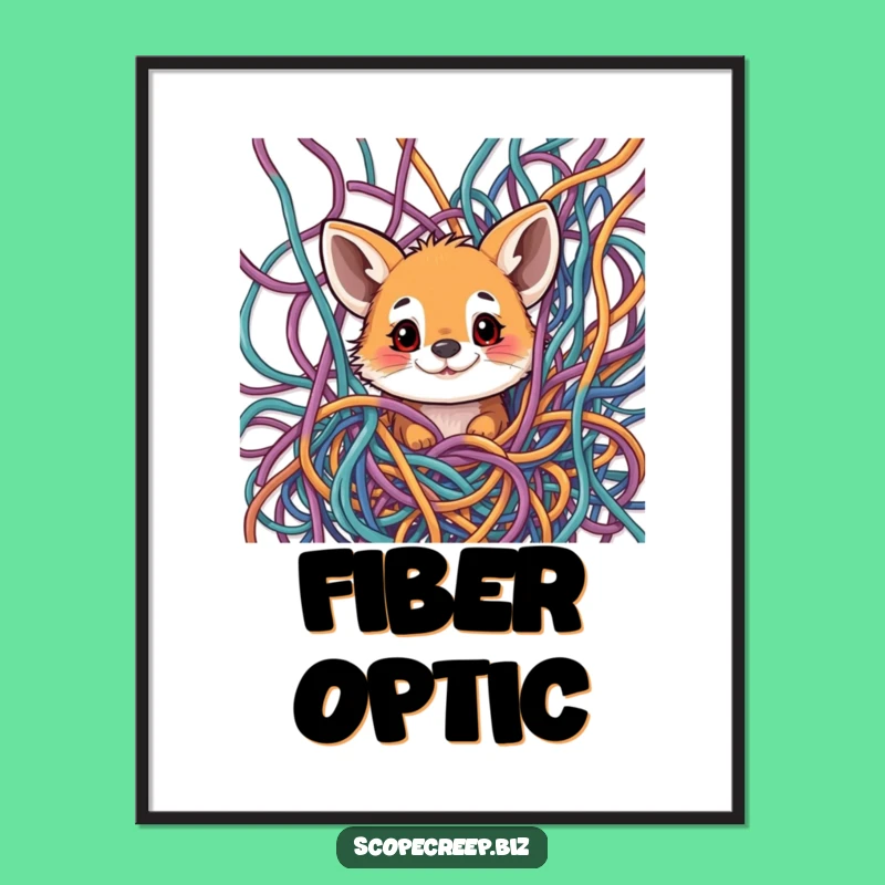 Funny Animal Thread Peek Poster: Intriguing & Hilarious Wall Art for Curiosity