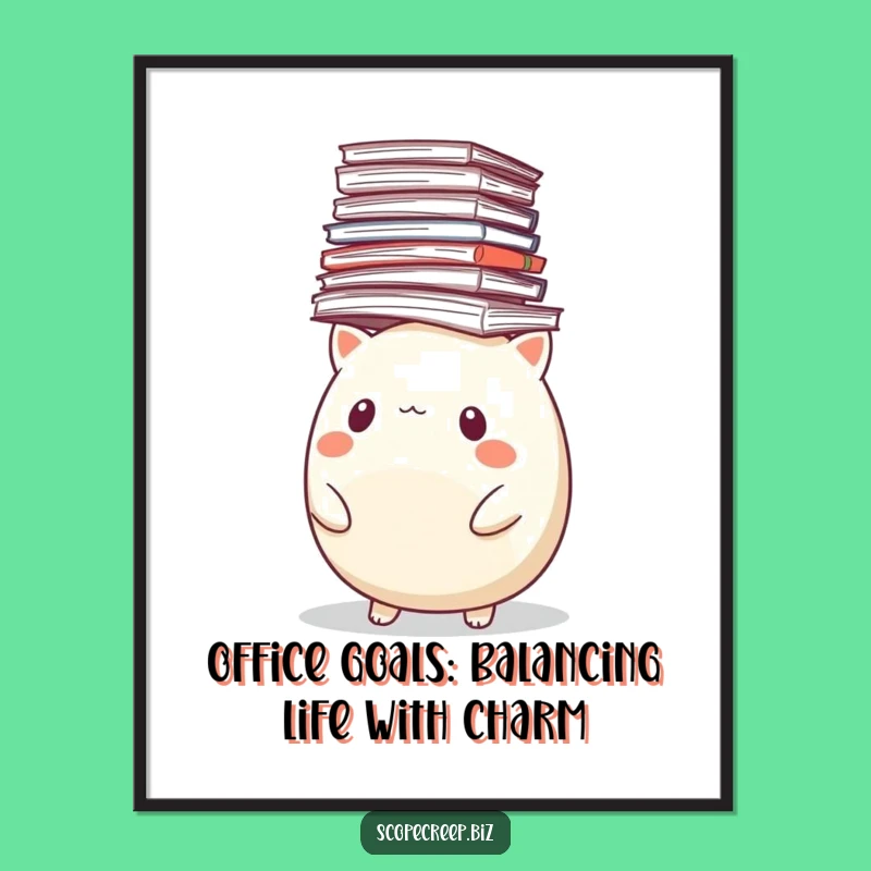Free Printable Funny Wall Art: Paper Stacking Animal - Quirky Downloadable Decor