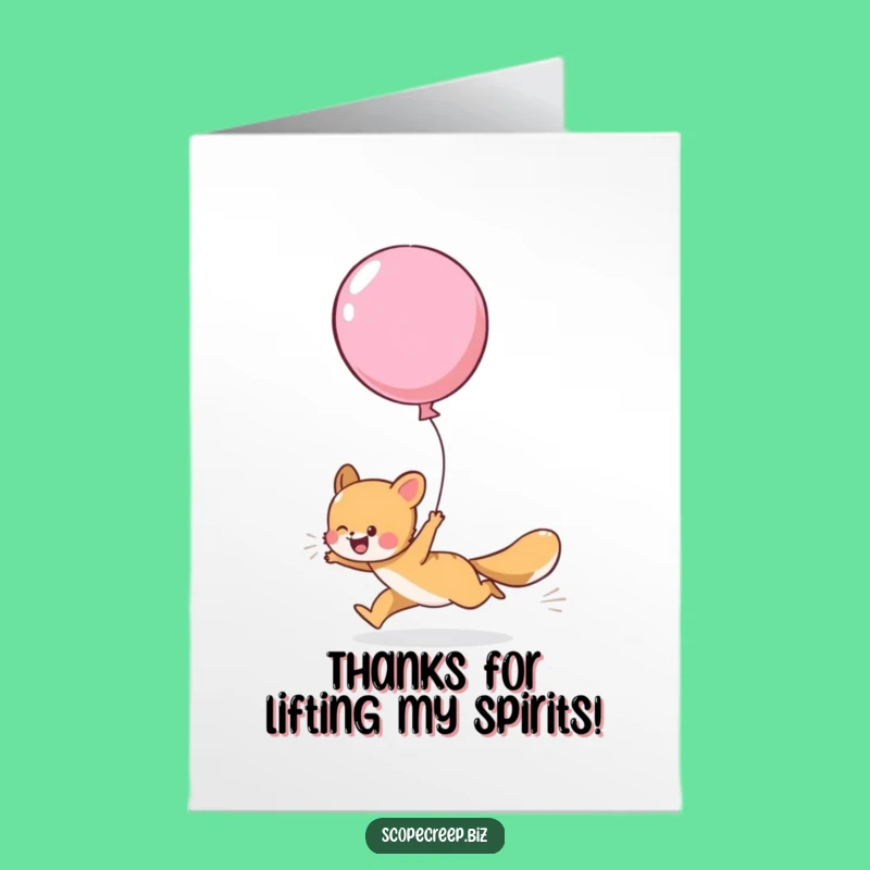 Free Printable Thank You Card: Animal Balloon Fun - Whimsical Gratitude Downloadable