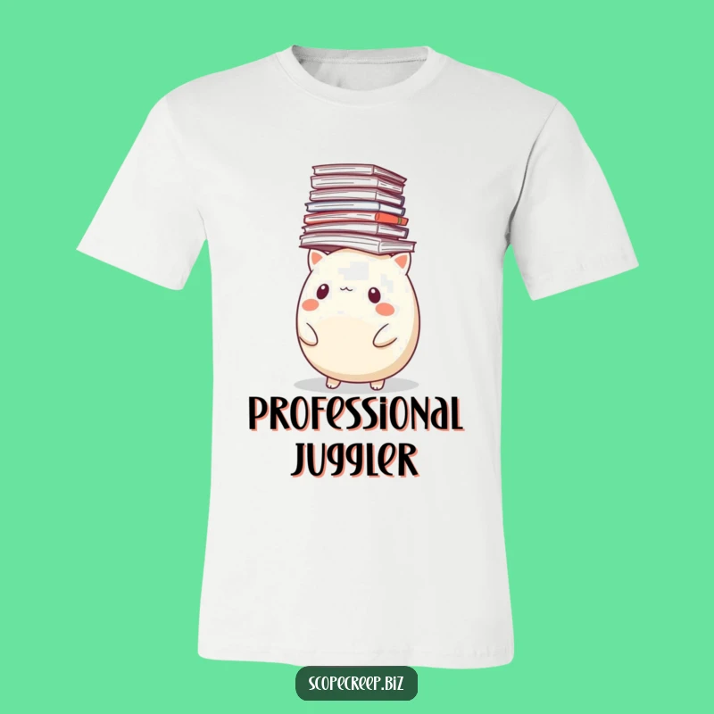 Funny Animal Paper Struggle Tee: Hilarious Graphic Novelty Shirt for Office Humor