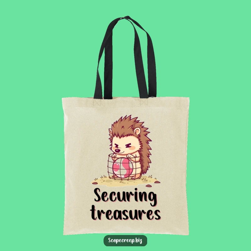 Funny Hedgehog Mission Tote Bag: Hilarious Carry-All for Big Efforts
